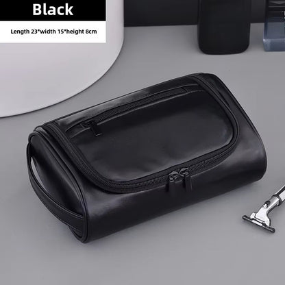 High Quality Travel Toiletry Bag for Women Men Retro PU Leather Cosmetic Bags Female Waterproof Travel Makeup Bag Toiletry Bag