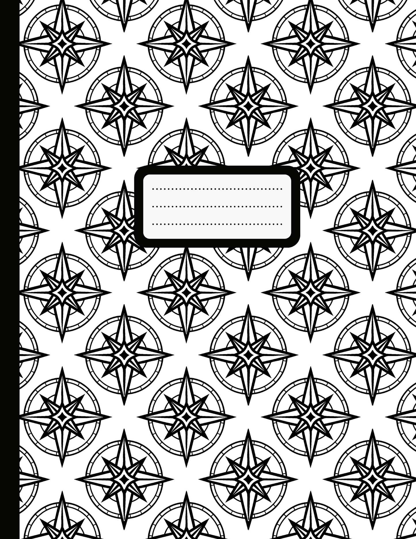 Compass-Inspired Digital Notebook Cover | Instant Download (PNG & PDF)