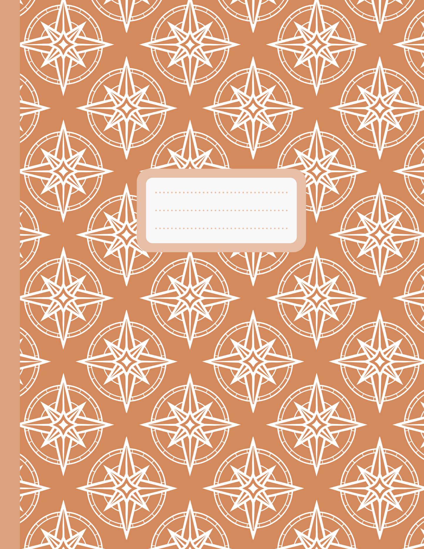 Compass-Inspired Digital Notebook Cover | Instant Download (PNG & PDF)