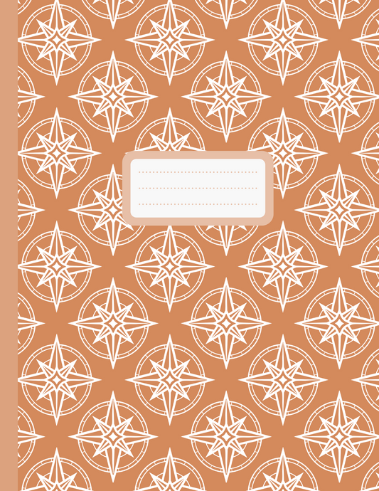 Compass-Inspired Digital Notebook Cover | Instant Download (PNG & PDF)