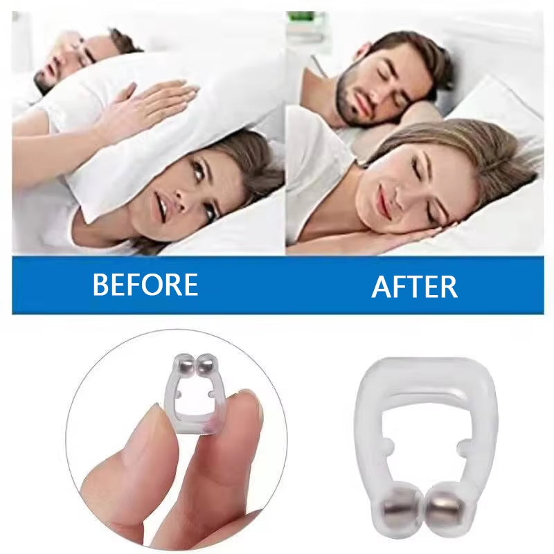 Ultimate Anti-Snore Silicone Magnetic Nose Clip - Sleep Better with Our Apnea Guard & Travel Case!