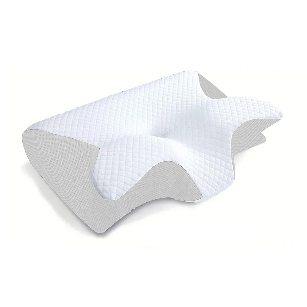 Ergonomic 2-in-1 Memory Foam Cervical Pillow for Neck Pain Relief - Contoured Orthopedic Support Pillow